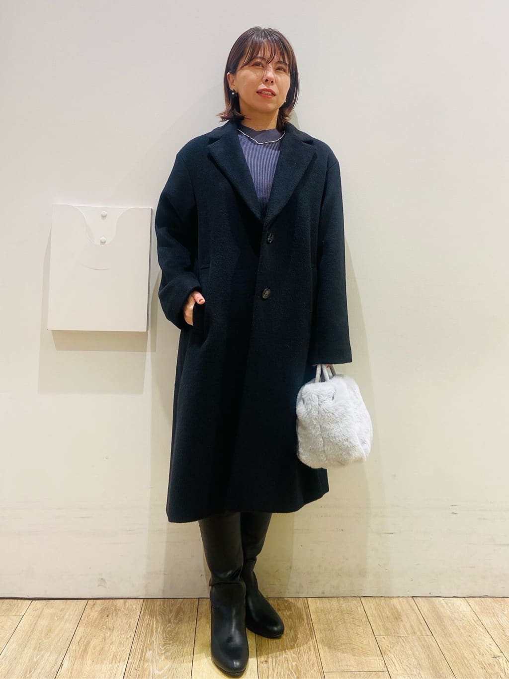 YUKOさんの「index｜カシミヤブレンドウールチェスターコート」を使ったコーディネート