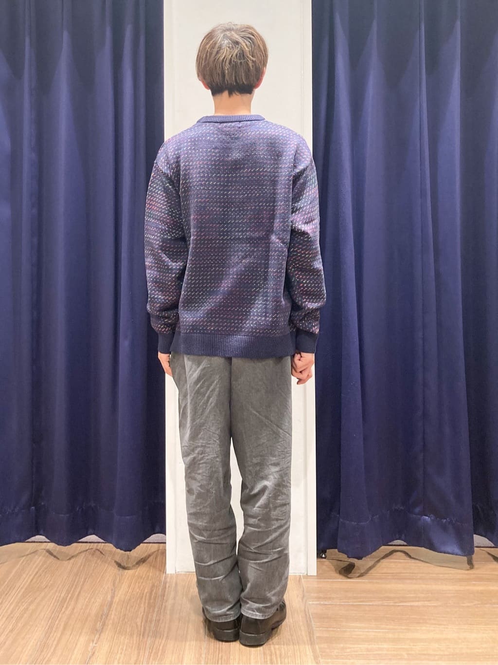 つーじーさんの「THE SHOP TK｜バーズアイグラデーションニット 洗濯機OK／ユニセックスでおすすめ！」を使ったコーディネート