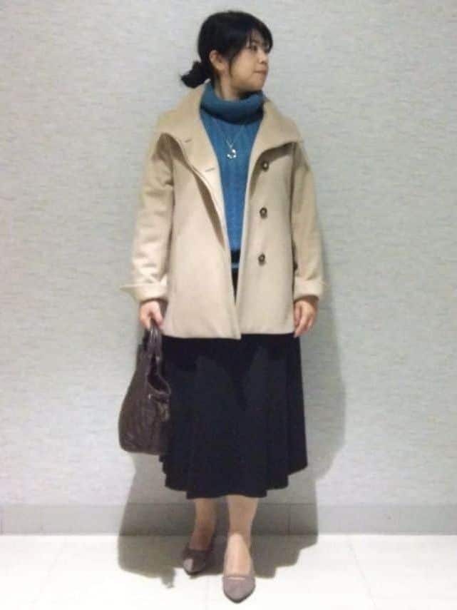 sakoさんの「Reflect｜【ほんのりラメ感◎】ふわふわフェザーヤーンハイネックニット」を使ったコーディネート
