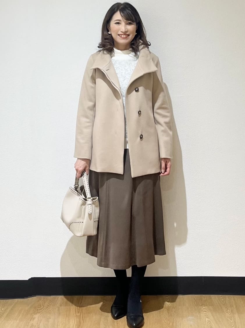 ayaさんの「Reflect｜アーガイル柄ハイネックニット」を使ったコーディネート