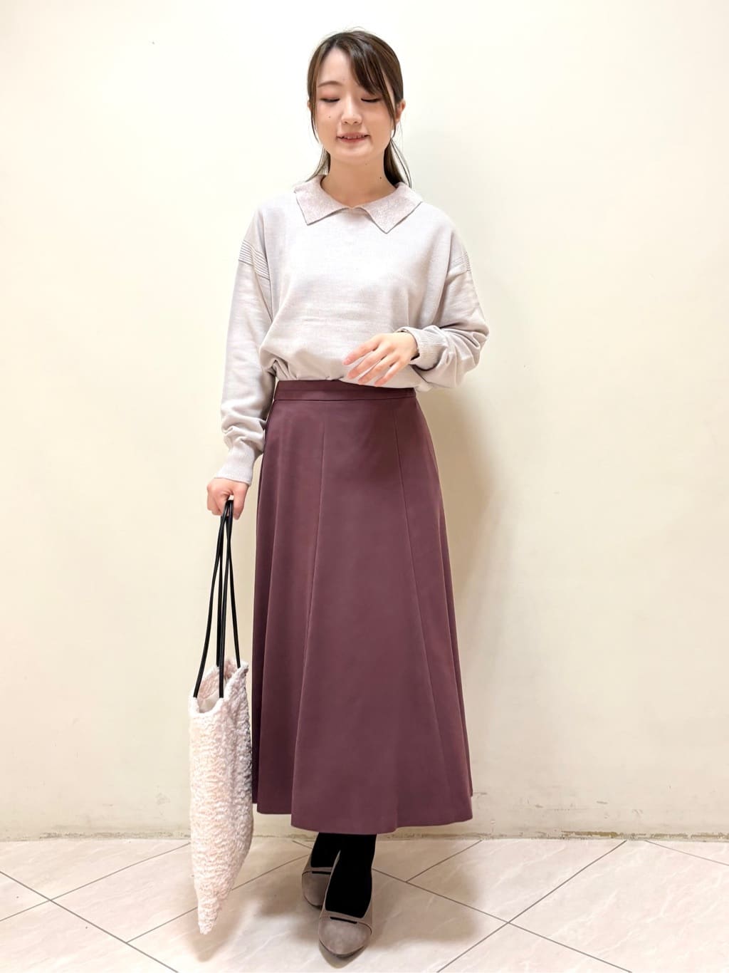 mikiさんの「Reflect｜【着映え◎】衿つきニットトップス」を使ったコーディネート