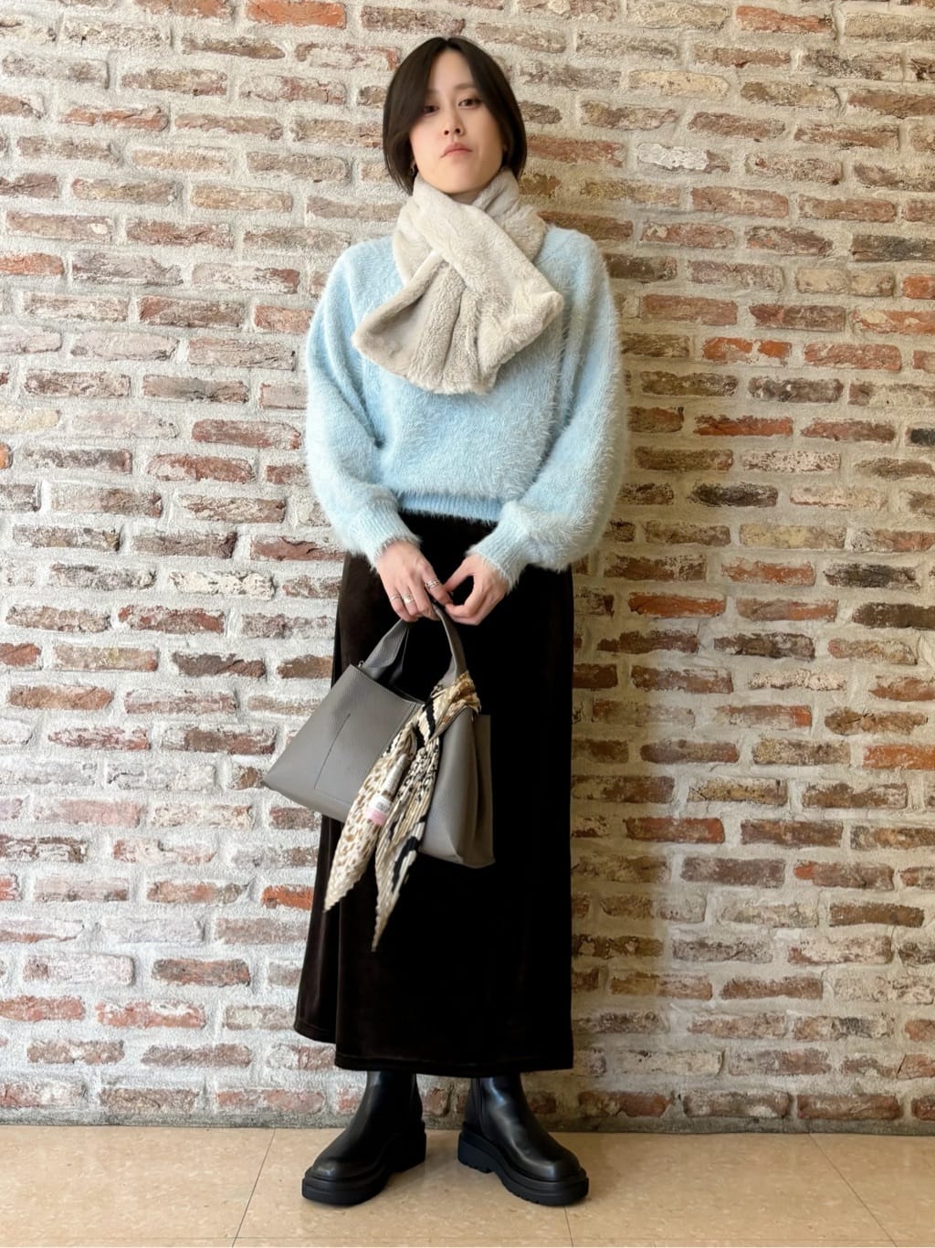 しばさんの「THE SHOP TK｜【ぎゅっとされているような暖かさ】撥水中綿ブルゾン」を使ったコーディネート