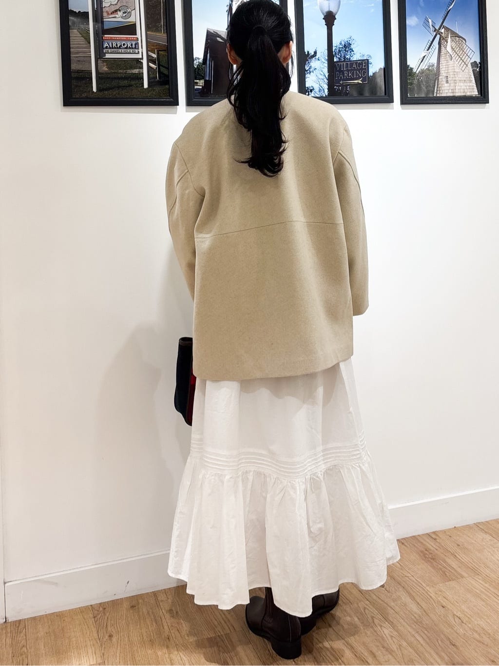 Ririkaさんの「Dessin｜ウール混クルーネックコート」を使ったコーディネート
