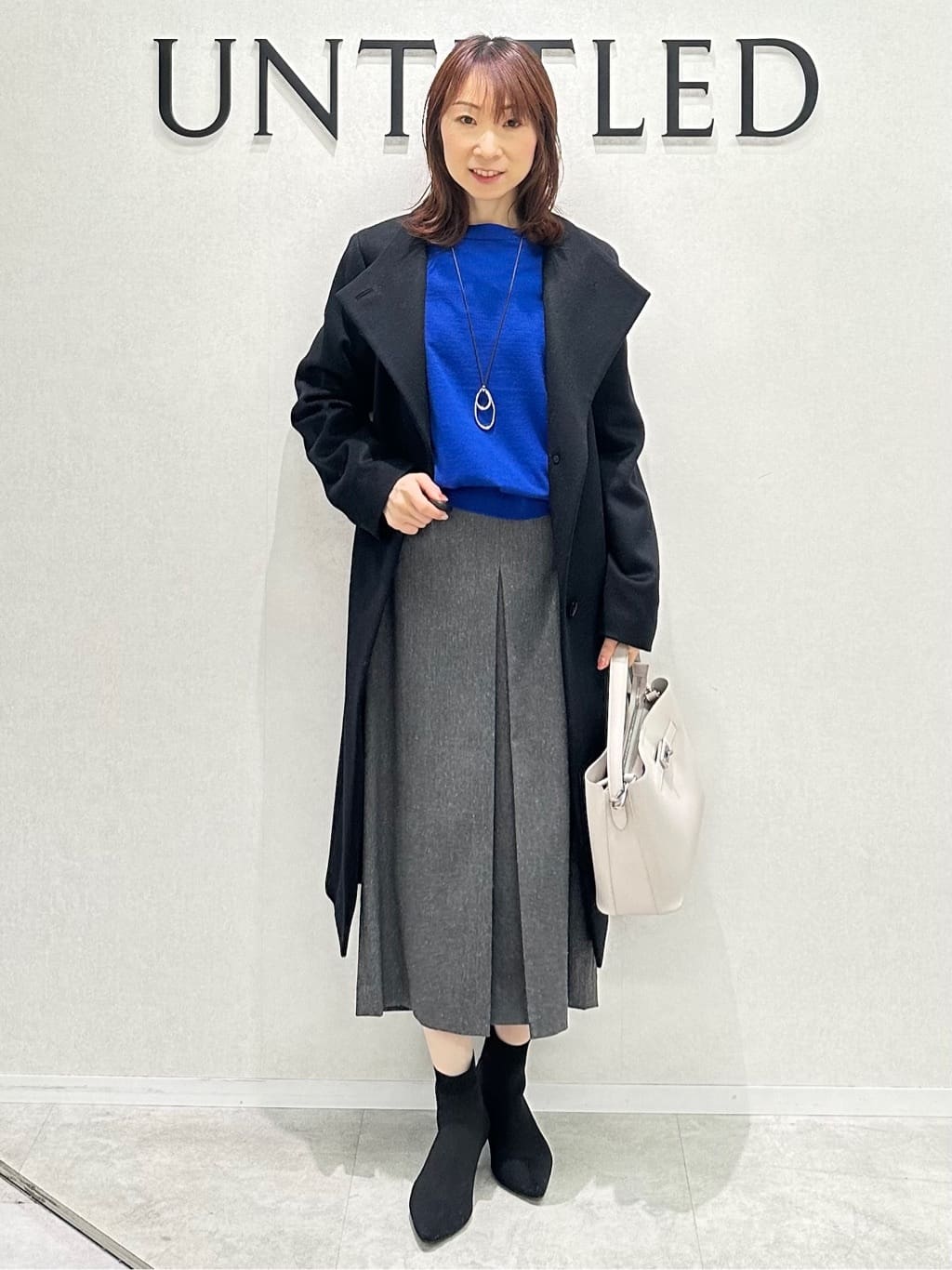 Miwaさんの「UNTITLED｜【アンサンブル可/洗える】シルクウールカシミヤ ドルマンスリーブニット」を使ったコーディネート