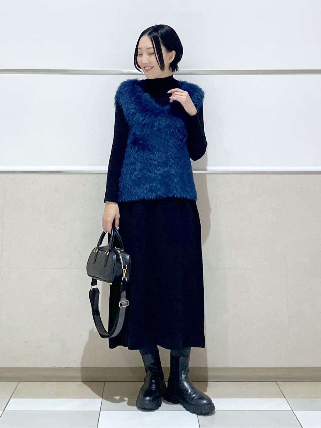 eriko さんの「Dessin｜ウール混クルーネックコート」を使ったコーディネート