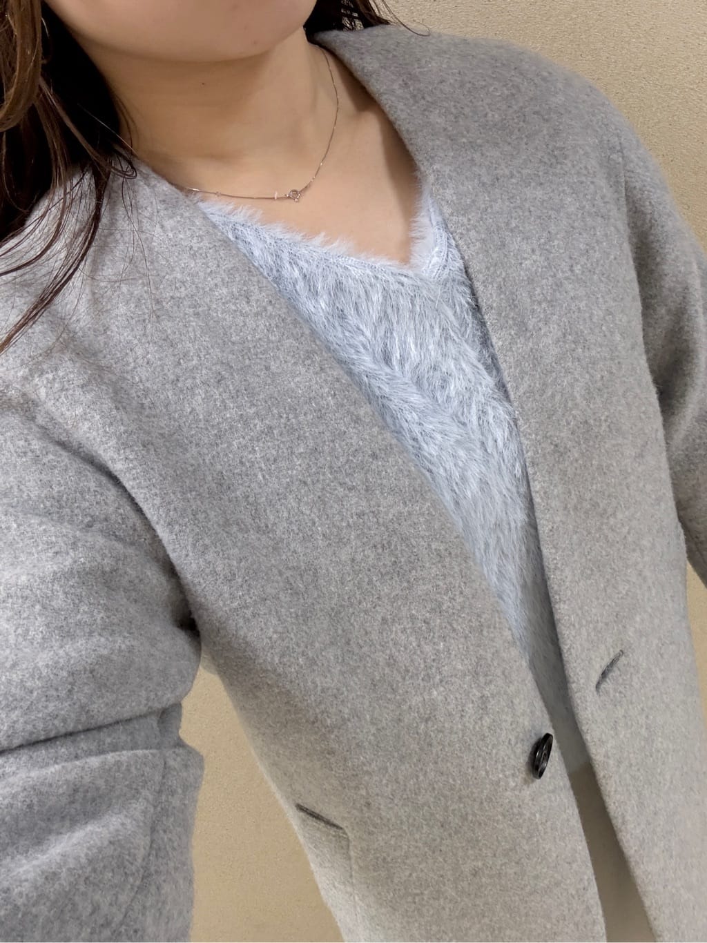 kahoさんの「INDIVI｜【軽量／ウール混】ライトフォルム ロングコート」を使ったコーディネート