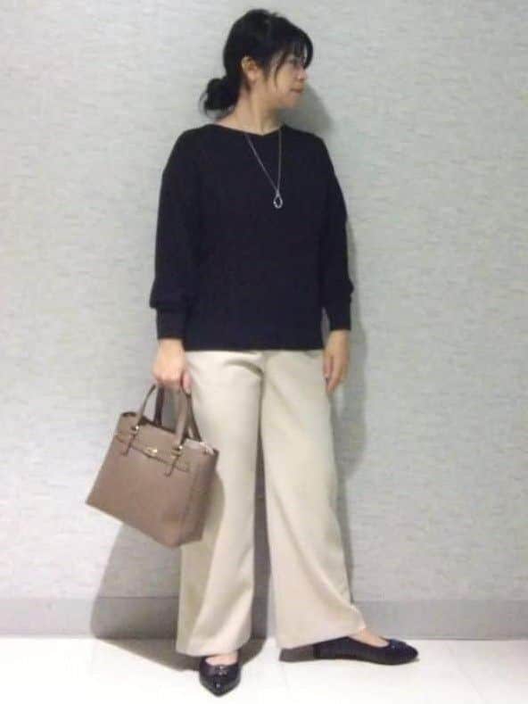 sakoさんの「Reflect｜【パンツ合わせにぴったり◎】ゆったりオフボディニット」を使ったコーディネート