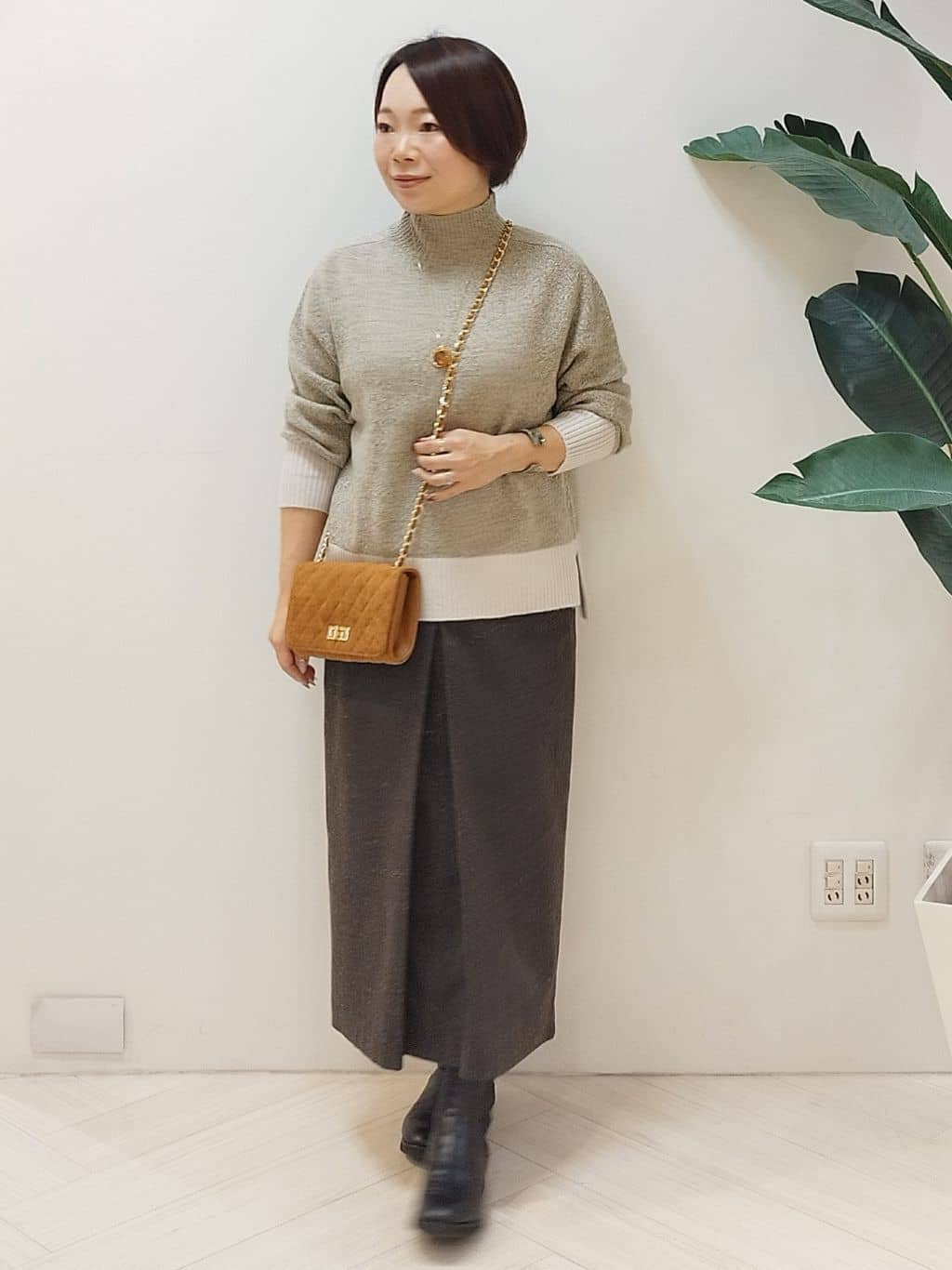 s u g iさんの「UNTITLED｜【8色展開/洗える】ウールカシミヤ ハイネックニット」を使ったコーディネート