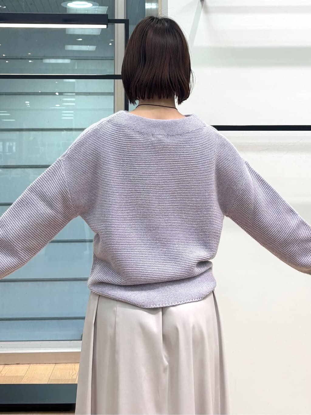 asamiさんの「INDIVI｜【洗える／大人ラメ】カラーMIXボトルネックニット」を使ったコーディネート