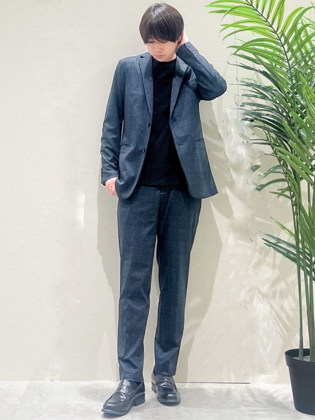 SHI-MAさんの「THE SHOP TK｜【動きやすい、快適ビジネスジャケット】TRジャージ ジャケット　セットアップ可/洗濯機OK/ストレッ」を使ったコーディネート
