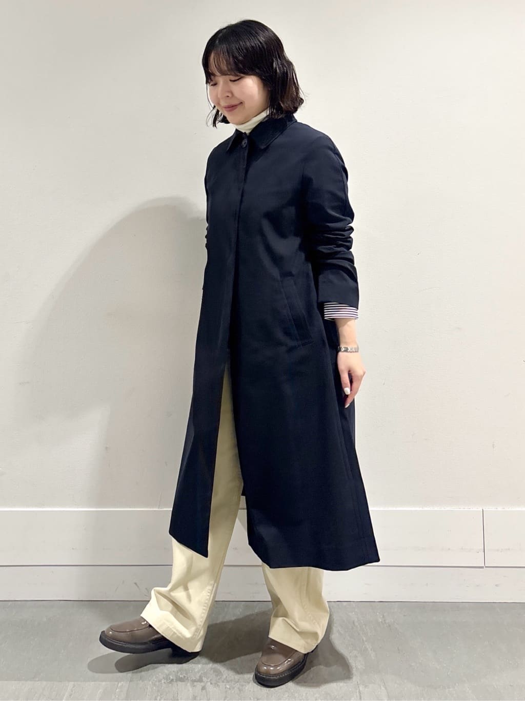 モエカさんの「UNTITLED｜◆【はっ水/洗える】タスランステンカラーコート」を使ったコーディネート