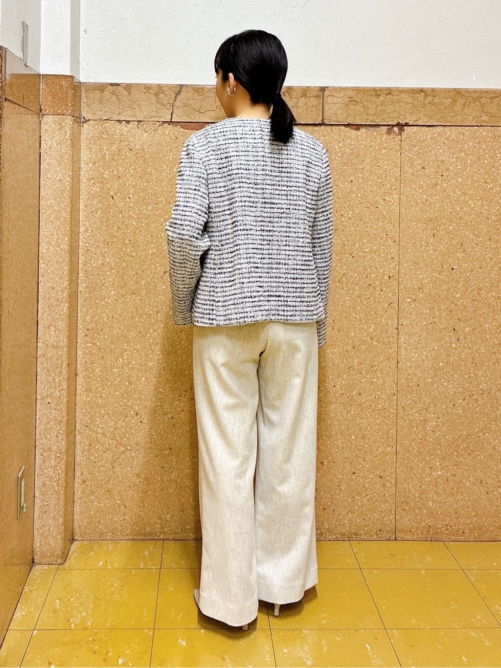 hattoriさんの「INDIVI｜【洗える／透けにくい】ダイヤ柄プリントブラウス」を使ったコーディネート