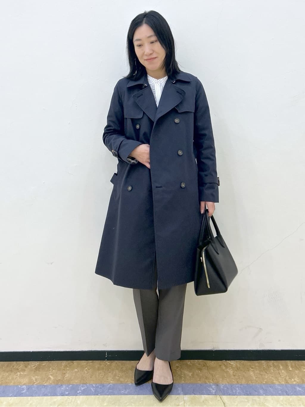 su.さんの「index｜撥水トレンチコート【洗濯機OK／花粉対応】《XS～3L》」を使ったコーディネート