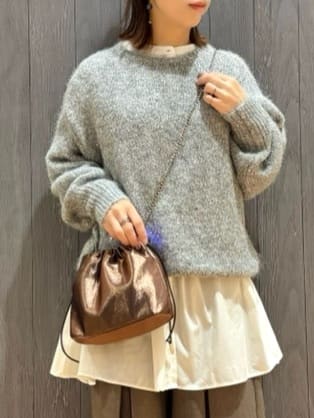 meiさんの「SHOO･LA･RUE｜【着丈選べる/S-LL】スタイルアップが叶う ベルト付きワイドパンツ」を使ったコーディネート