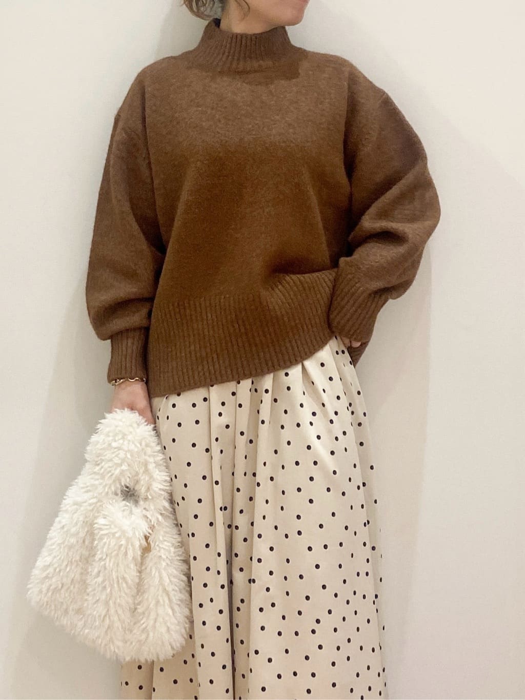 risayanさんの「OPAQUE.CLIP｜ふわふわハイネックニット【洗濯機OK】」を使ったコーディネート