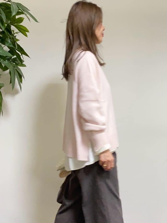 tomoさんの「UNTITLED｜【8色展開/洗える】ウールカシミヤ ハイネックニット」を使ったコーディネート