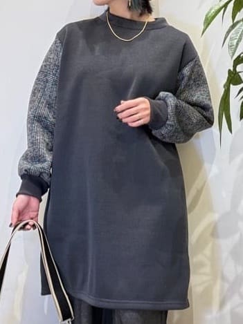 misakiさんの「SHOO･LA･RUE｜【あったか/S-LL】お袖チェック裏起毛チュニック」を使ったコーディネート