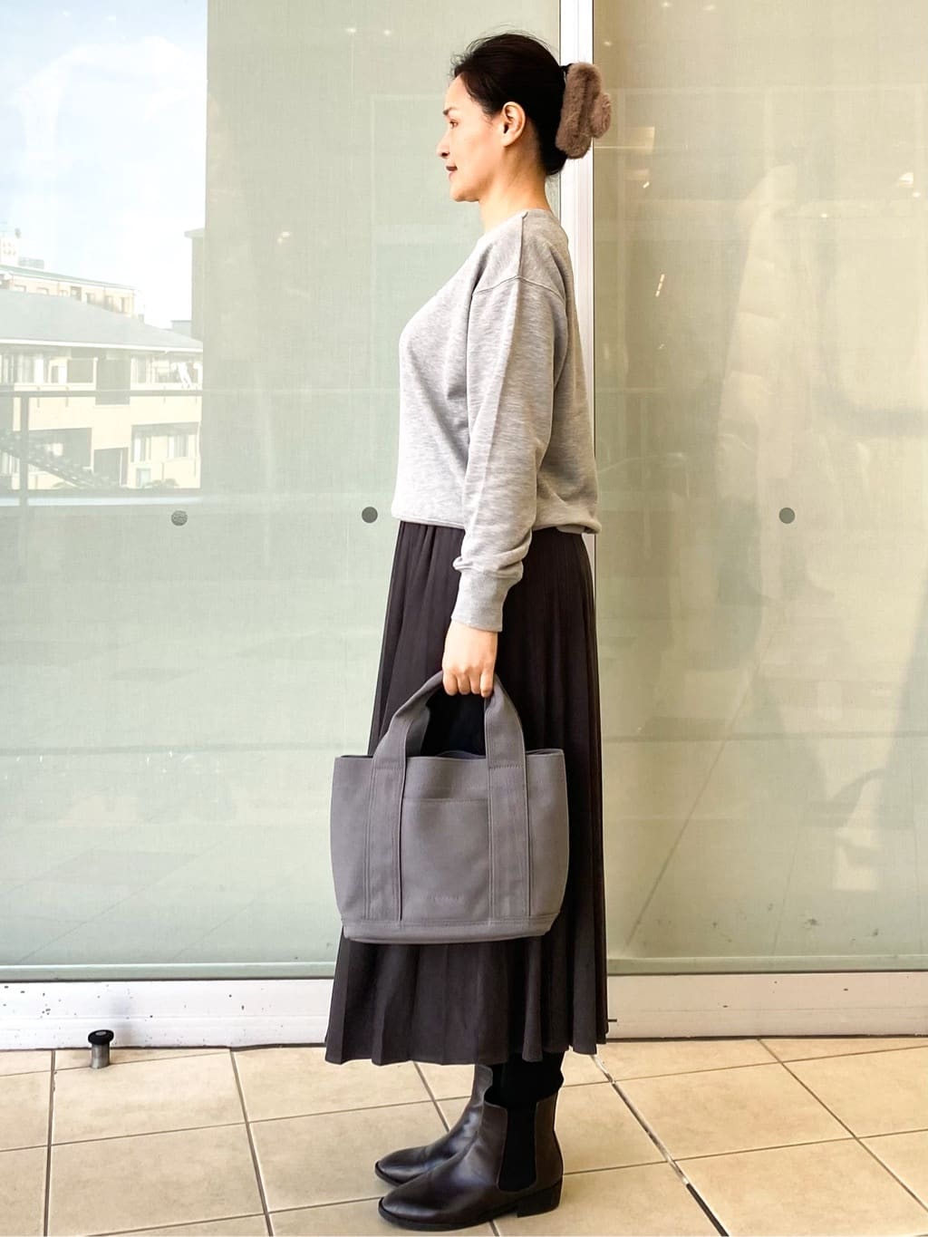 Jeanさんの「OPAQUE.CLIP｜コード刺繍裏毛プルオーバー【洗濯機OK】」を使ったコーディネート