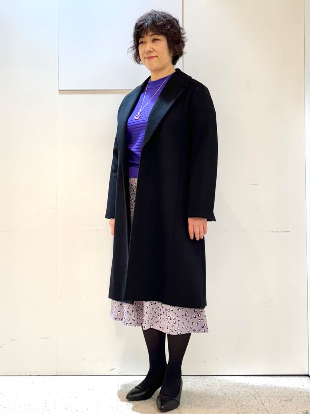 ヤスコさんの「Reflect｜【SS-4Lサイズ／選べる6色】テーラードカラーロングウール混コート」を使ったコーディネート