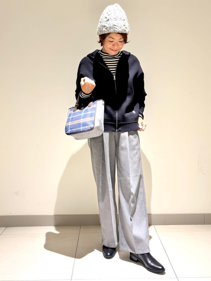 Haruさんの「Dessin｜【洗える】リブタートルネックニット」を使ったコーディネート