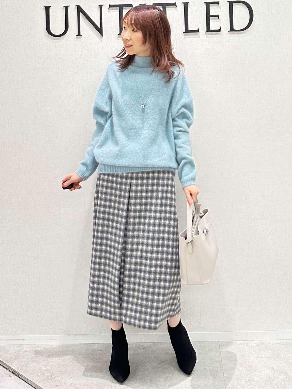 Miwaさんの「UNTITLED｜【大人な品格/ふわふわニット】フォックスカシミヤ コクーンニット」を使ったコーディネート