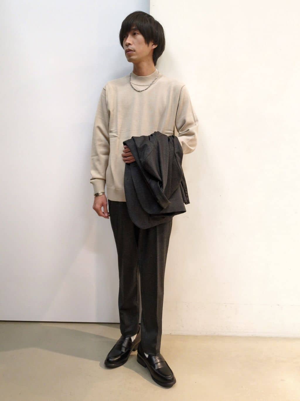 takeさんの「THE SHOP TK｜【動きやすい、快適ビジネスジャケット】TRジャージ ジャケット　セットアップ可/洗濯機OK/ストレッ」を使ったコーディネート