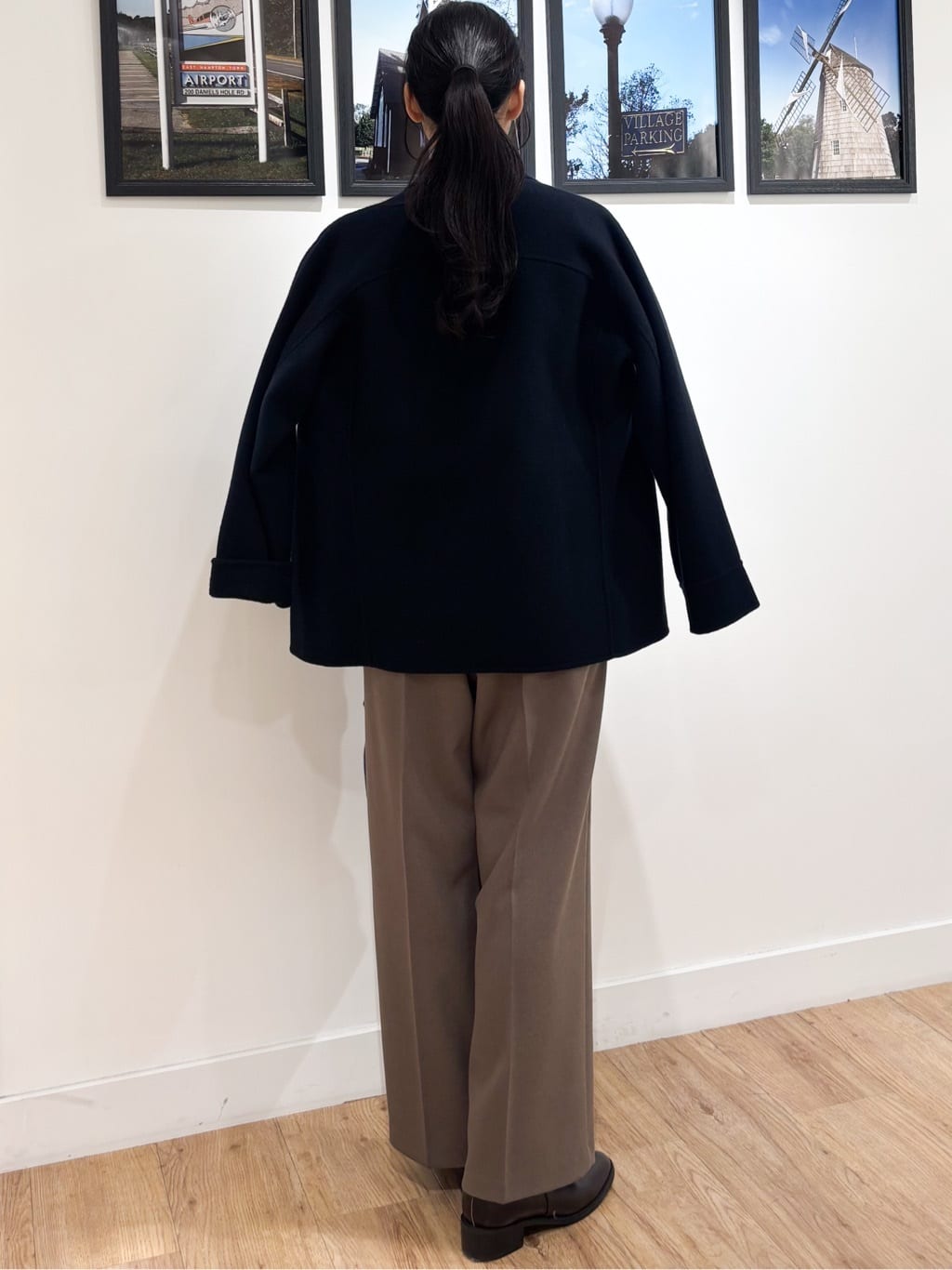 Ririkaさんの「Dessin｜ウールカシミヤVネック」を使ったコーディネート
