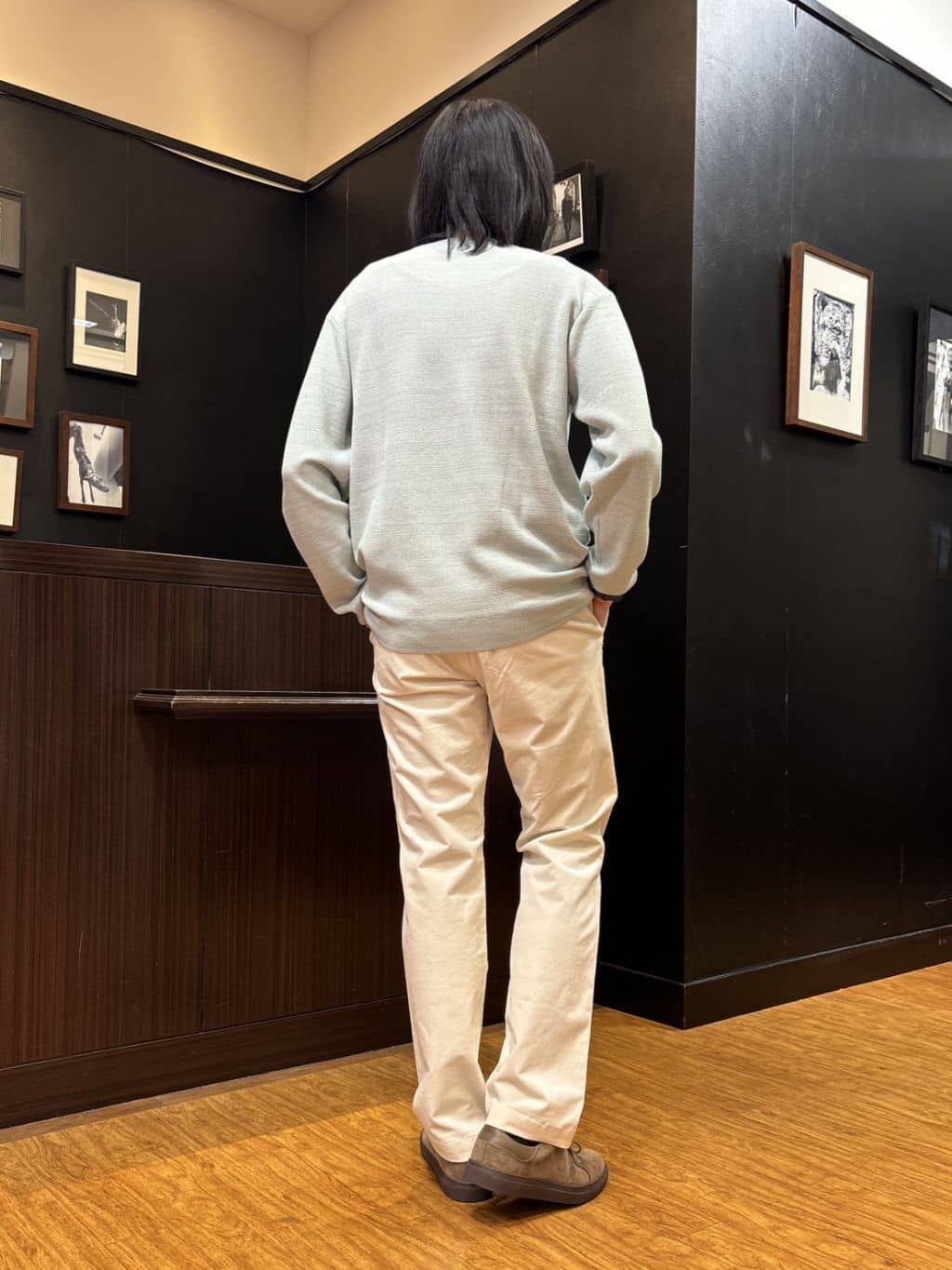 moritaさんの「TAKEO KIKUCHI｜畦編みチェック ニットカーディガン」を使ったコーディネート