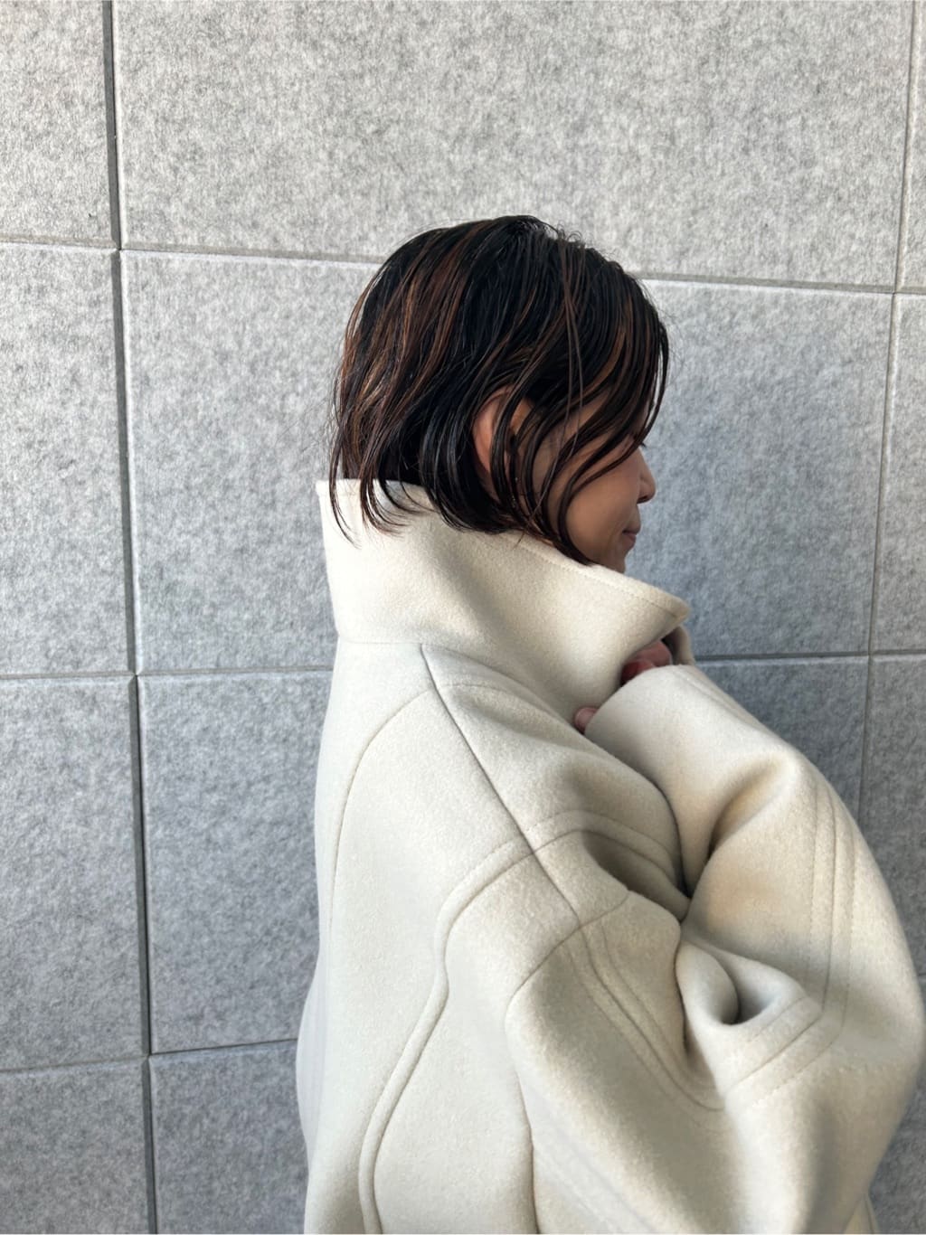 yukoさんの「CODE A｜wool volume short coat」を使ったコーディネート