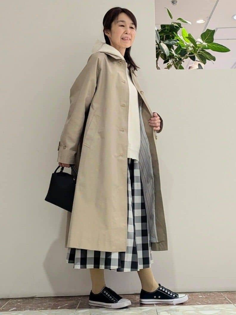 keikoさんの「Dessin｜シャンブレースプリングコート」を使ったコーディネート