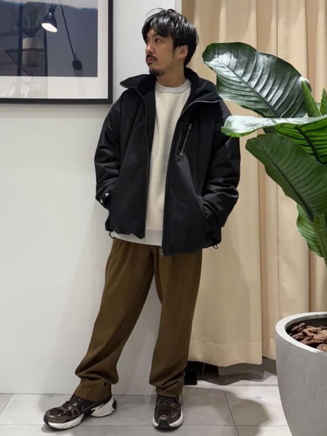 はさんの「THE SHOP TK｜【包み込まれるような柔らかさ】配色モールニット 洗濯機OK」を使ったコーディネート