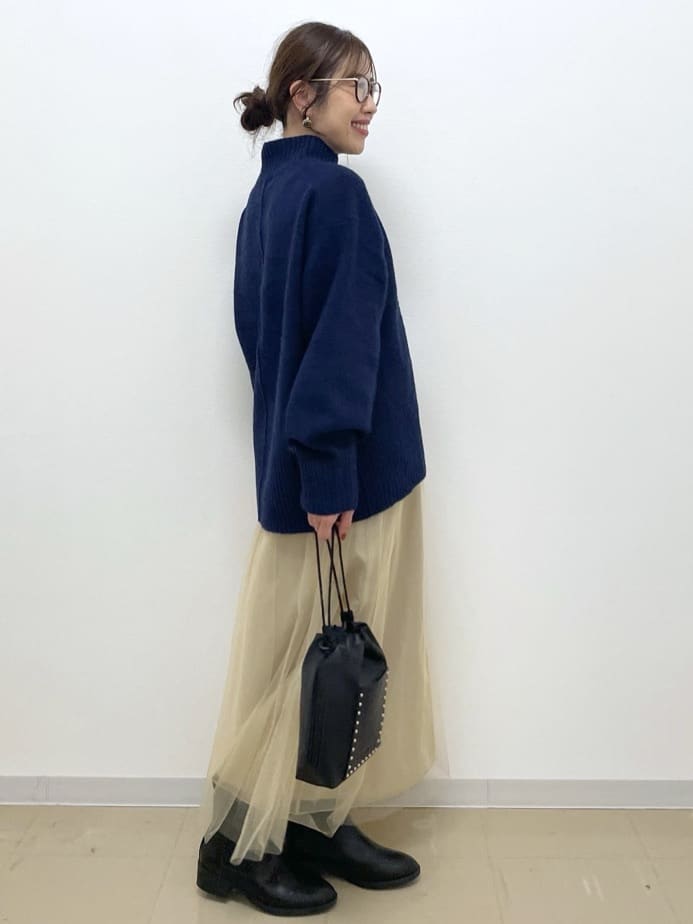 Akiさんの「OPAQUE.CLIP｜ふわふわハイネックニット【洗濯機OK】」を使ったコーディネート
