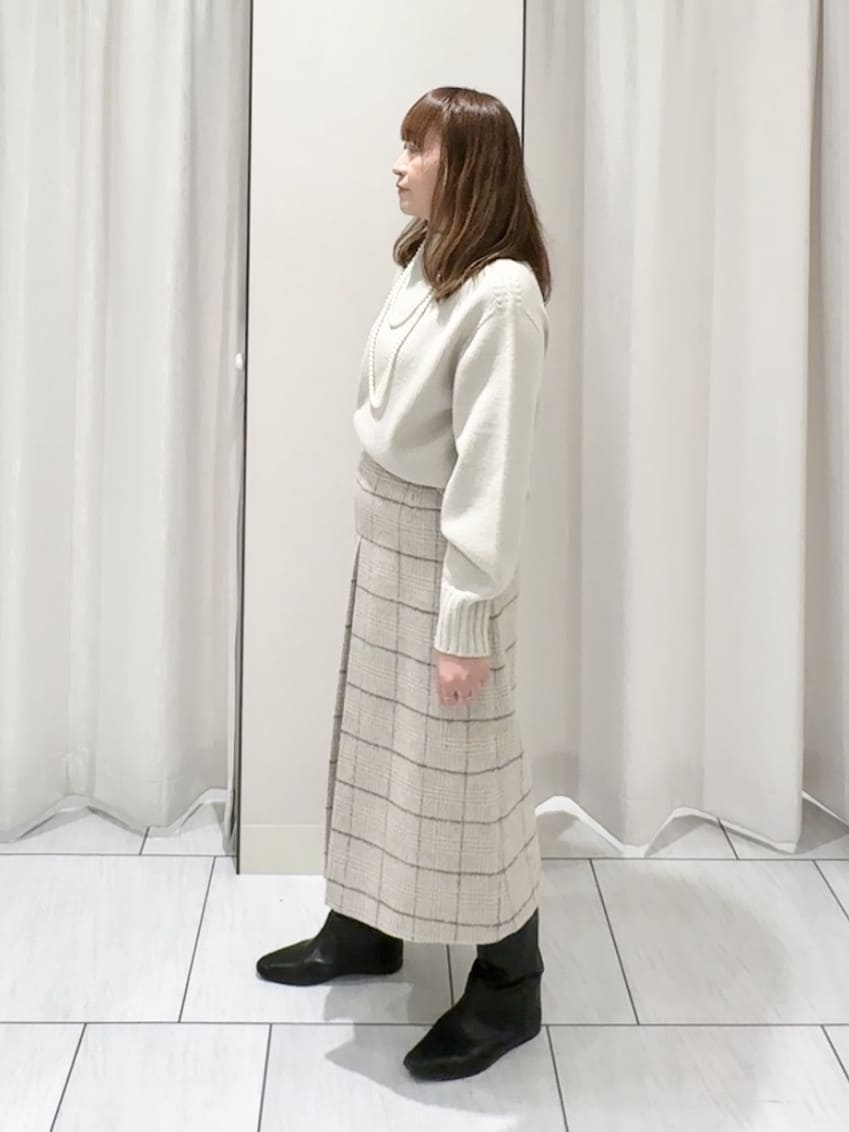 ʏᴜᴋɪᴋᴏさんの「UNTITLED｜【洗える】スポンディッシュ ボトルネックニット」を使ったコーディネート