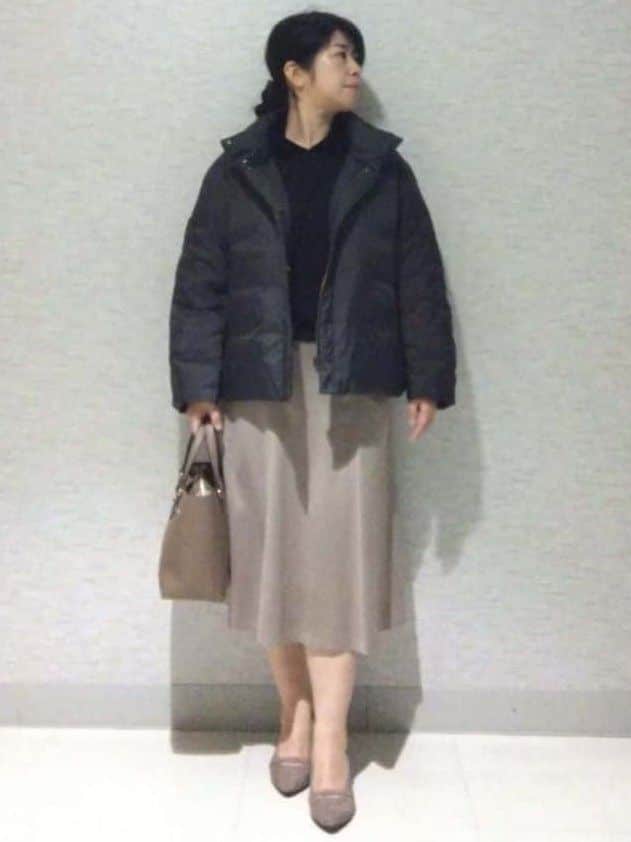 sakoさんの「Reflect｜【すっきりシルエット】ショート丈ダウンコート」を使ったコーディネート