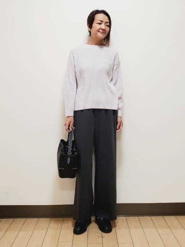 yuuさんの「Reflect｜【ゆったり着られる◎】ワイドリブニットプルオーバー」を使ったコーディネート