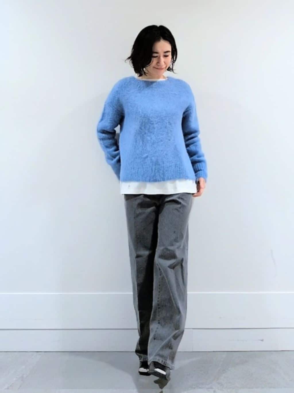 ミズタさんの「UNTITLED｜【ゆったり】アルパカ混シャギーニット」を使ったコーディネート
