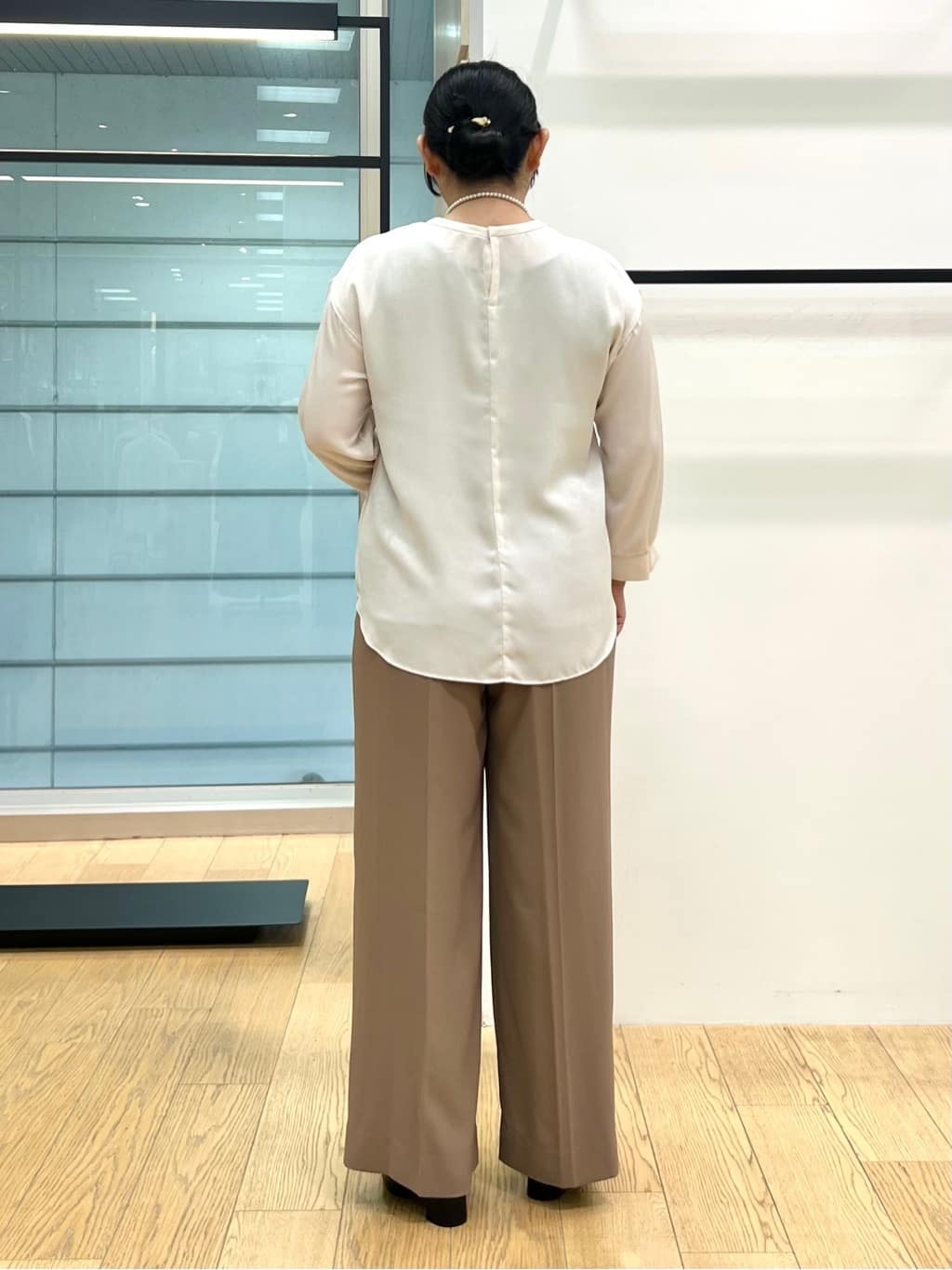 shimaさんの「INDIVI｜【軽く羽織れる！】ダブルジャケット」を使ったコーディネート