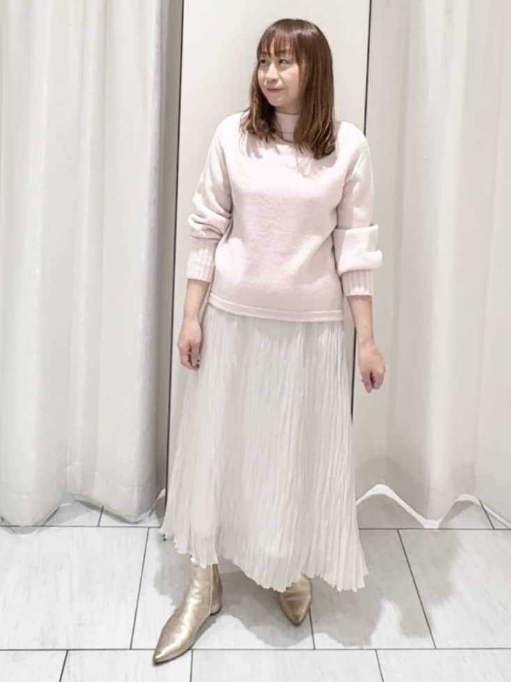 ʏᴜᴋɪᴋᴏさんの「UNTITLED｜【洗える】スポンディッシュ ボトルネックニット」を使ったコーディネート