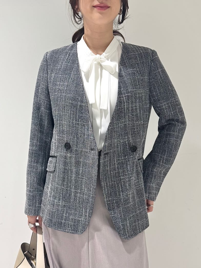 そんさんの「INDIVI｜【きれいめ／オフィス／セレモニー】2WAYリボンタイブラウス」を使ったコーディネート