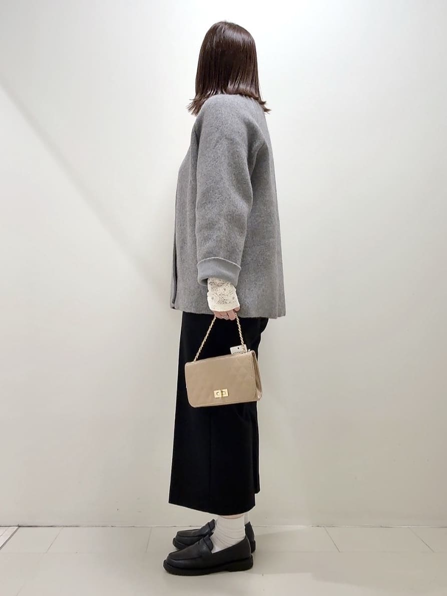 YUIさんの「UNTITLED｜【軽アウター/ミドル丈】ウールニットコーディガン」を使ったコーディネート