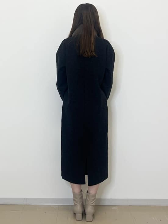 miyuuさんの「OPAQUE.CLIP｜ストレッチメルトンキーネックワンピ【洗濯機OK】」を使ったコーディネート