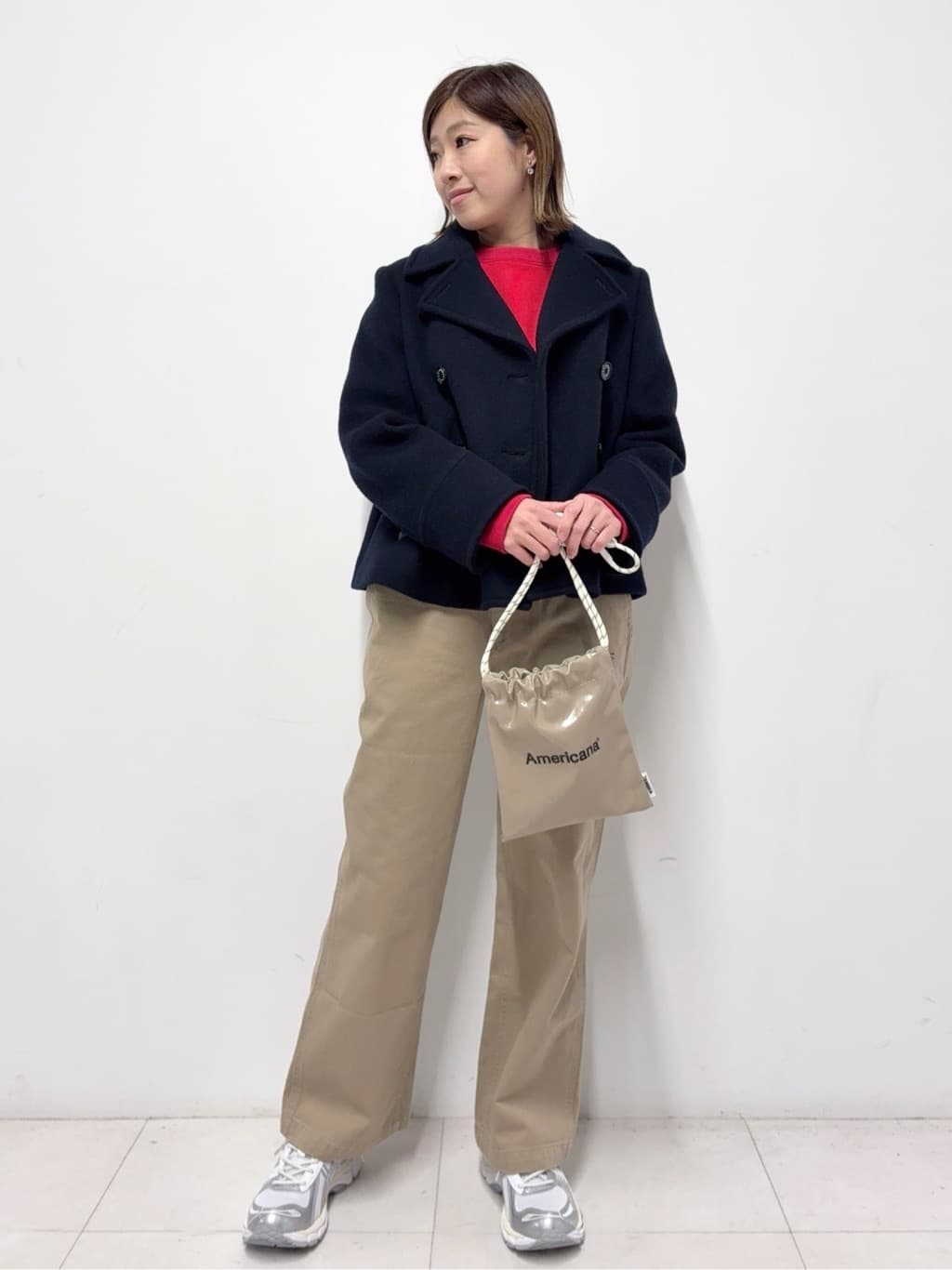 Nishijimaさんの「DRESSTERIOR｜Americana（アメリカーナ）&times;TEMBEA PVCコーティング巾着」を使ったコーディネート