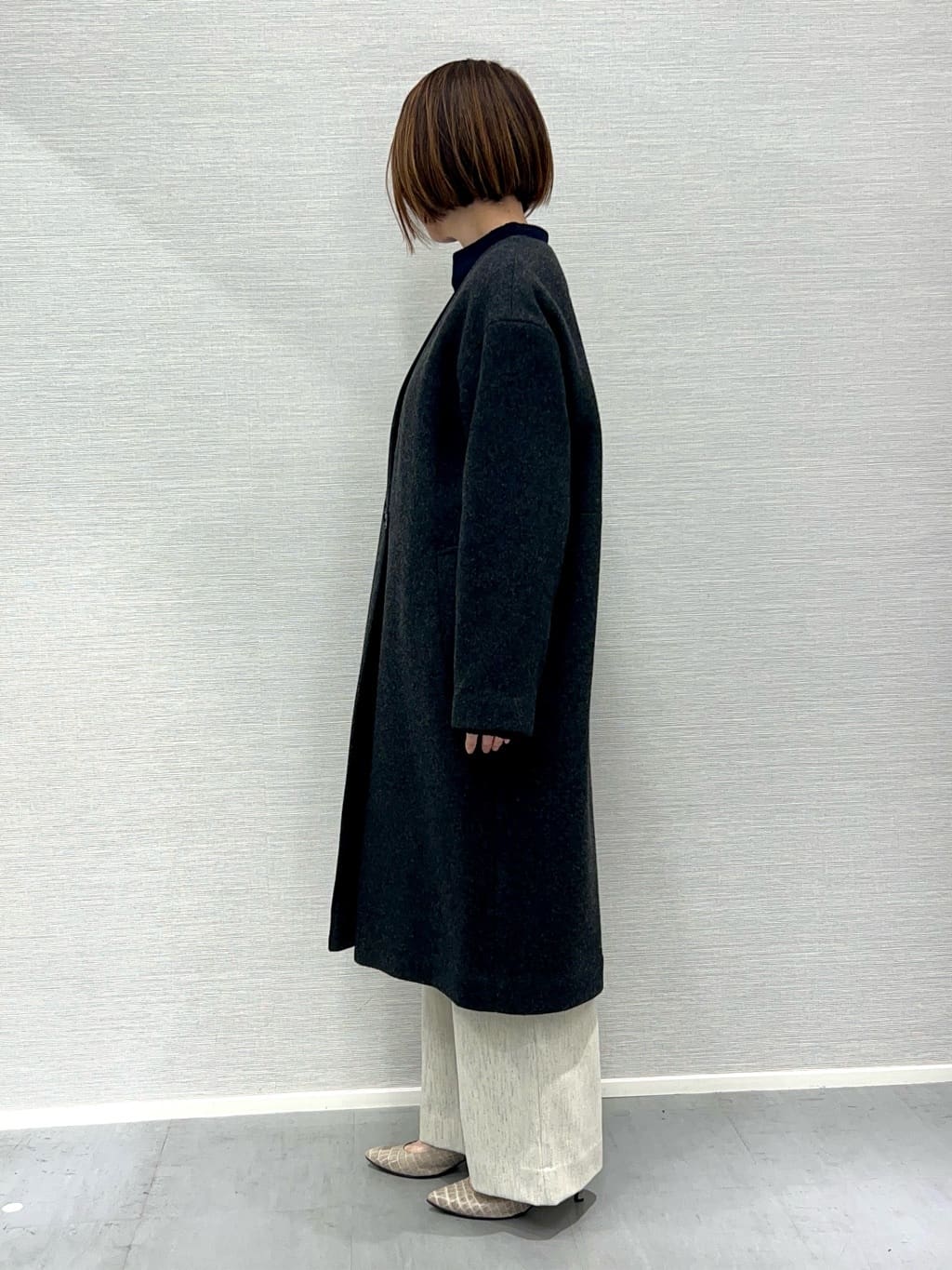 Shinakoさんの「UNTITLED｜【軽量／ウール混】ライトフォルム ロングコート」を使ったコーディネート