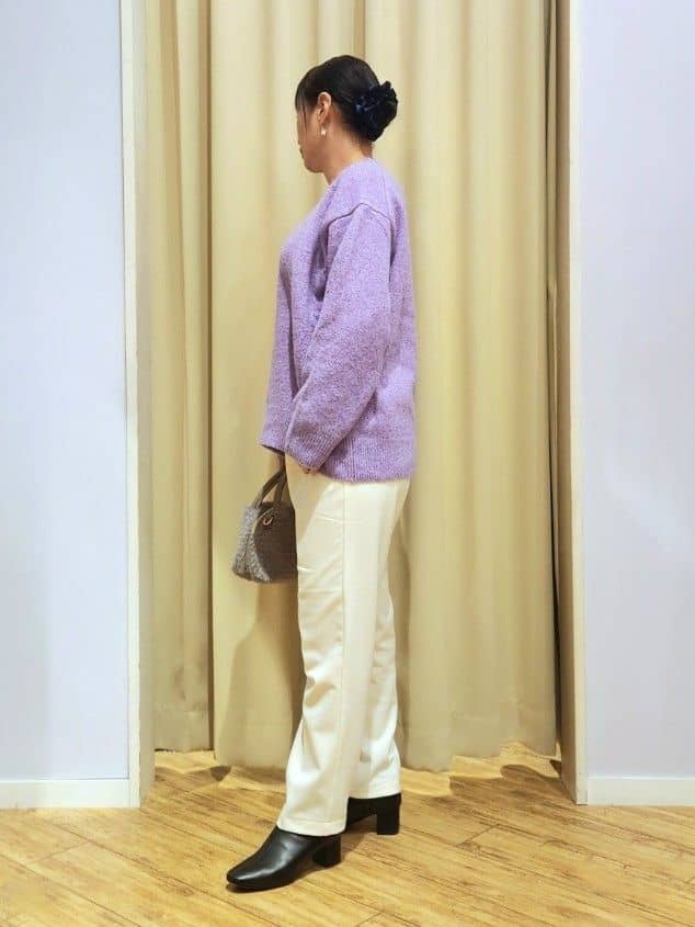 くまさんの「SHOO･LA･RUE｜【洗濯機可/S-LL】美脚見え あったか裏起毛 テーパードパンツ」を使ったコーディネート