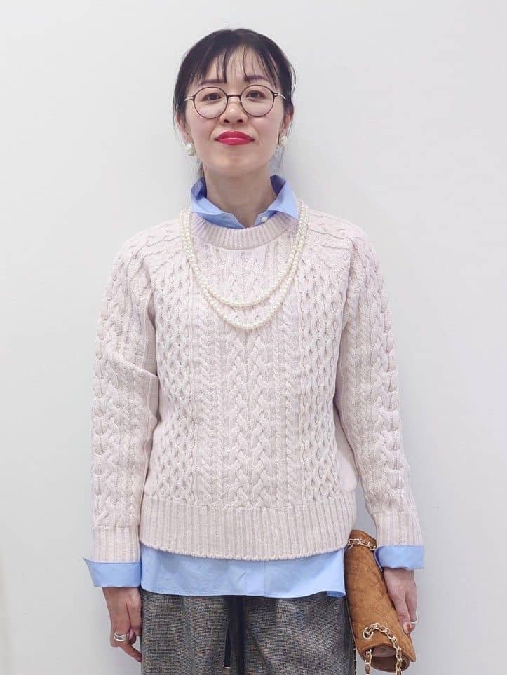 MUTSUKOさんの「UNTITLED｜【洗える】スポンディッシュ ボトルネックニット」を使ったコーディネート