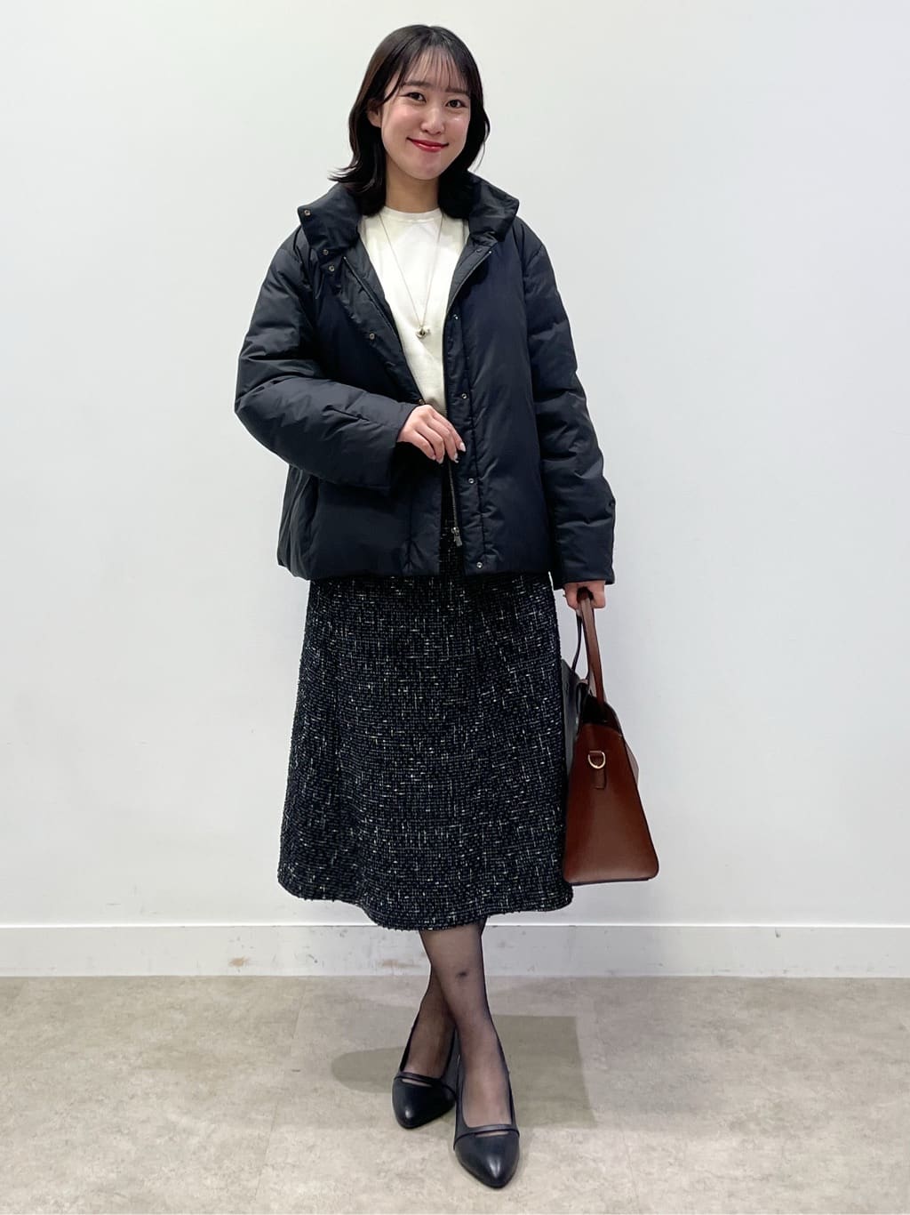 yukariさんの「Reflect｜【すっきりシルエット】ショート丈ダウンコート」を使ったコーディネート