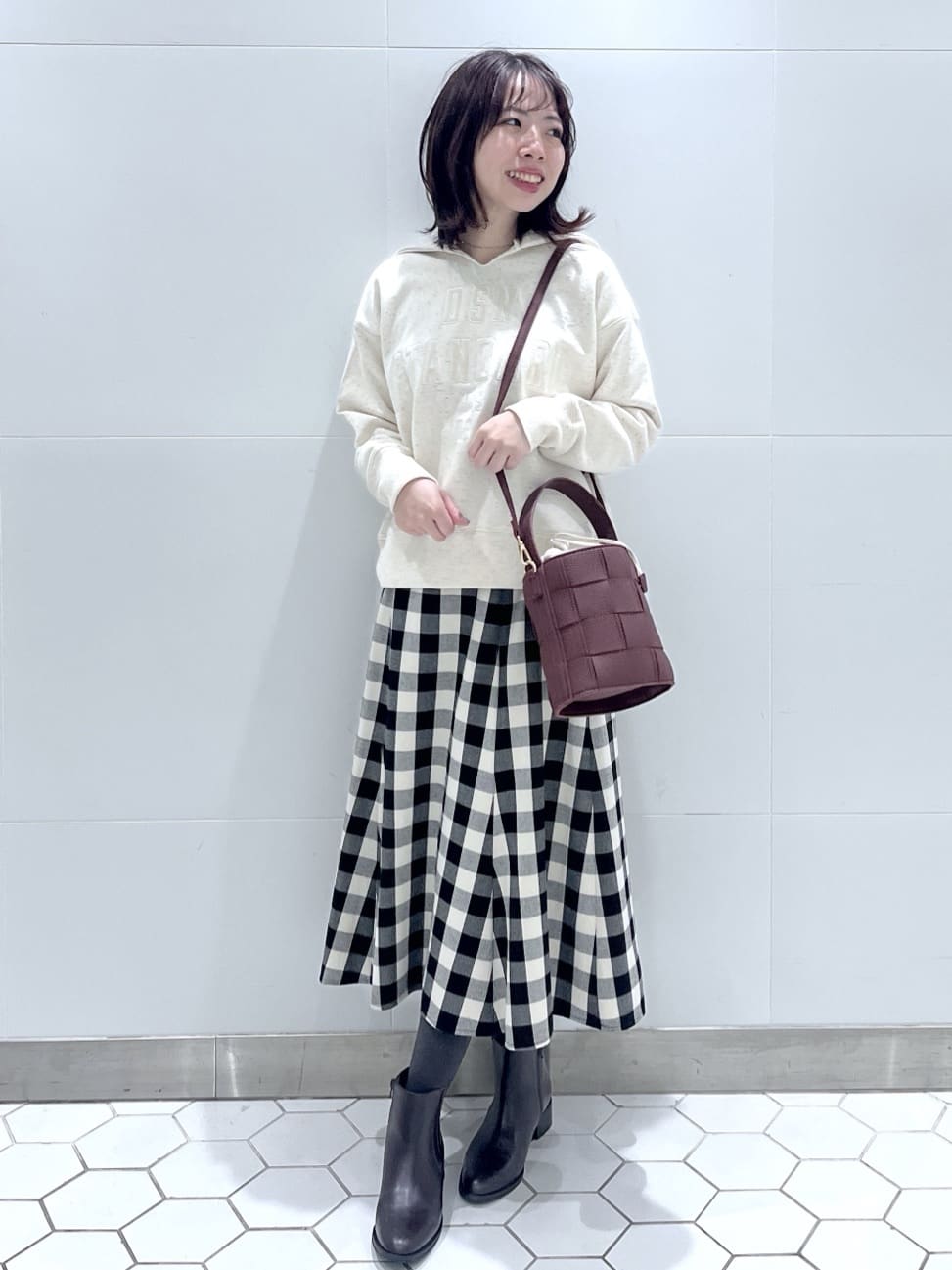 Makinoさんの「Dessin｜【2WAY】フェイクムートンコート」を使ったコーディネート