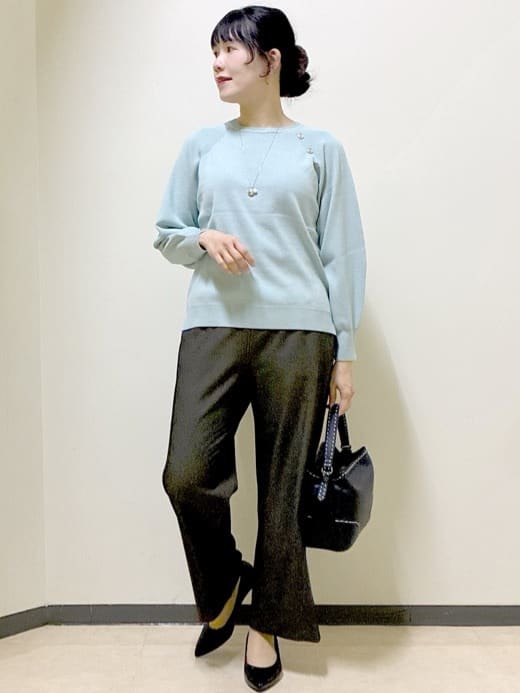  beni_gingerさんの「Reflect｜【ゆったり着られる◎】ラグランスリーブニット」を使ったコーディネート