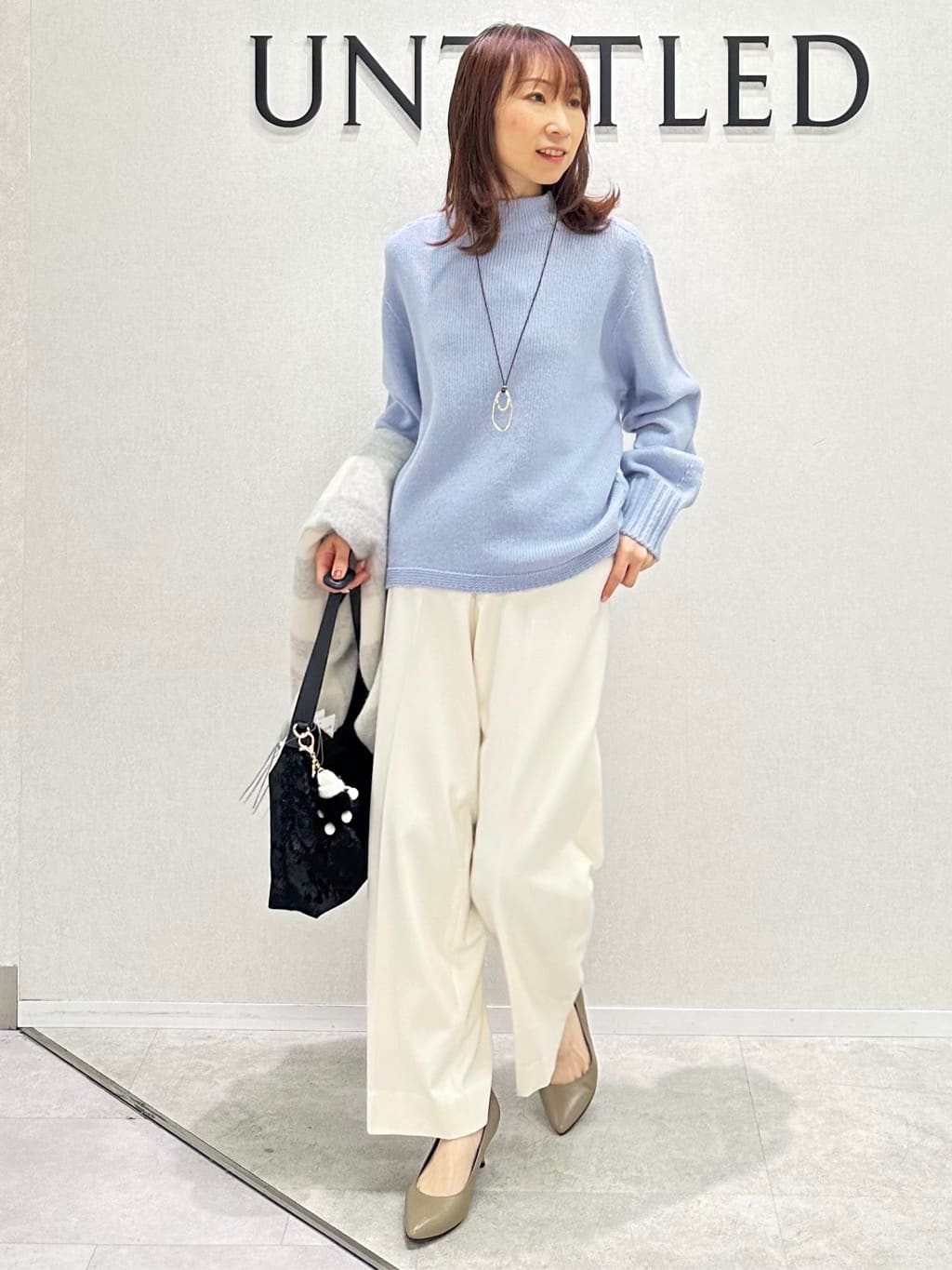 Miwaさんの「UNTITLED｜【洗える】スポンディッシュ ボトルネックニット」を使ったコーディネート