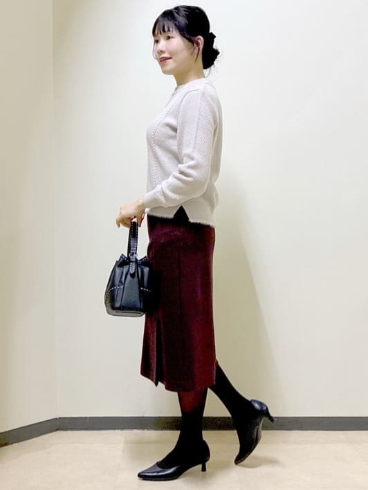  beni_gingerさんの「Reflect｜【ほんのりラメ感◎】ケーブル柄ニット」を使ったコーディネート